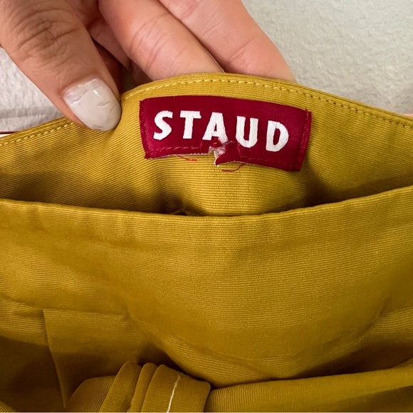 Staud snoop skirt belted in gold S - Picture 7 of 9